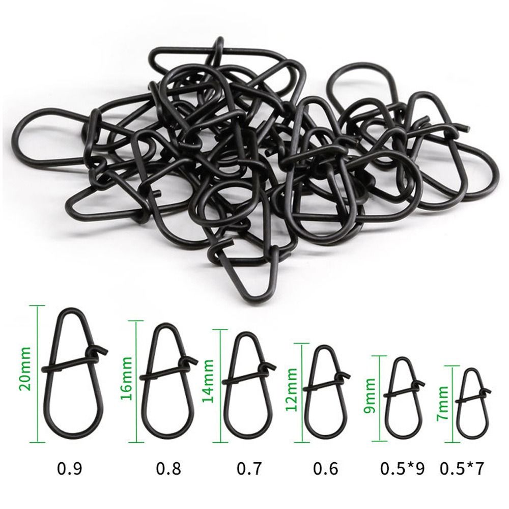 Fishing Hook Box - 100 pçs/lote preto fosco snap barril