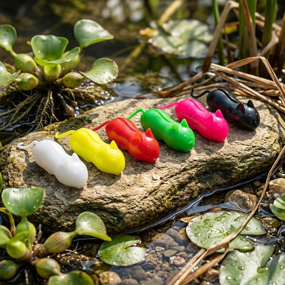 6 Iscas Flutuantes de Rato par - Fishing Hook Weedless avaliação e preço