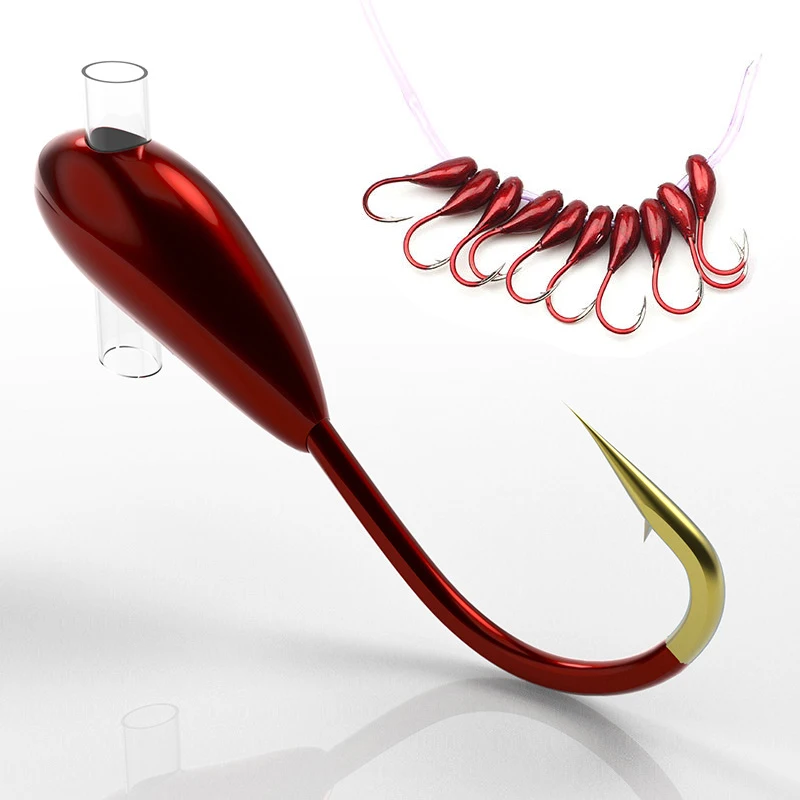 10/20 pçs inverno gancho de pe - Fishing Hook Barbless avaliação e preço