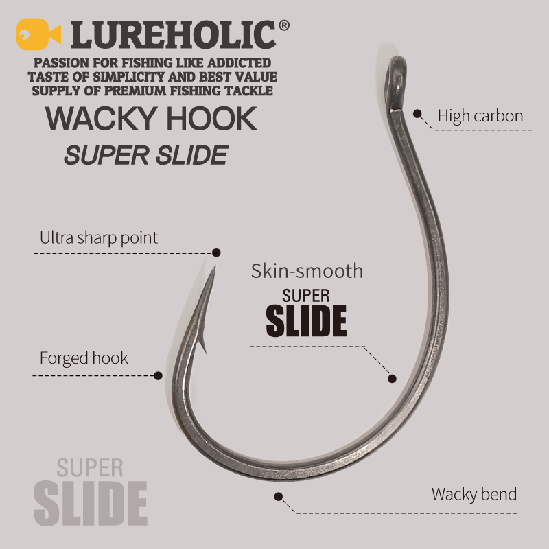 Lomeholic ptfe super slide gan - Fishing Hook Offset avaliação e preço