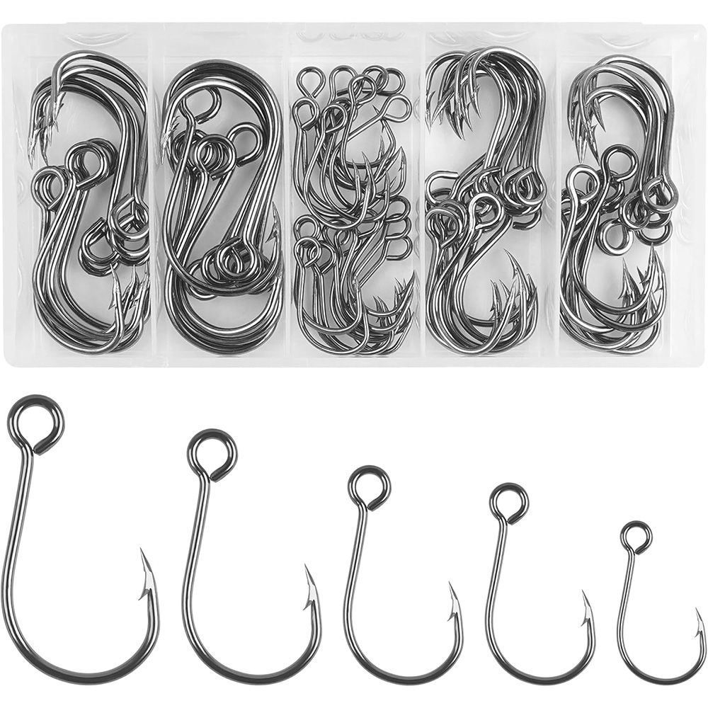 70 pçs ganchos de pesca em lin - Fishing Hook Offset avaliação e preço
