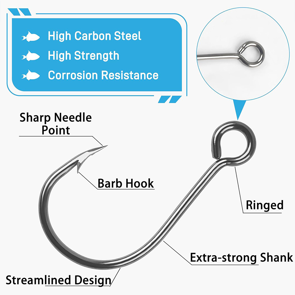 70 pçs ganchos de pesca em lin - Fishing Hook Offset avaliação e preço