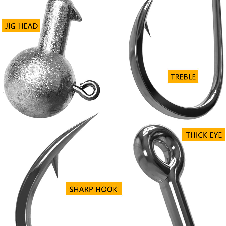 WODJYJ 1g 2g 3g 4g 5g 7g 8g 10 - Fishing Hook Offset avaliação e preço
